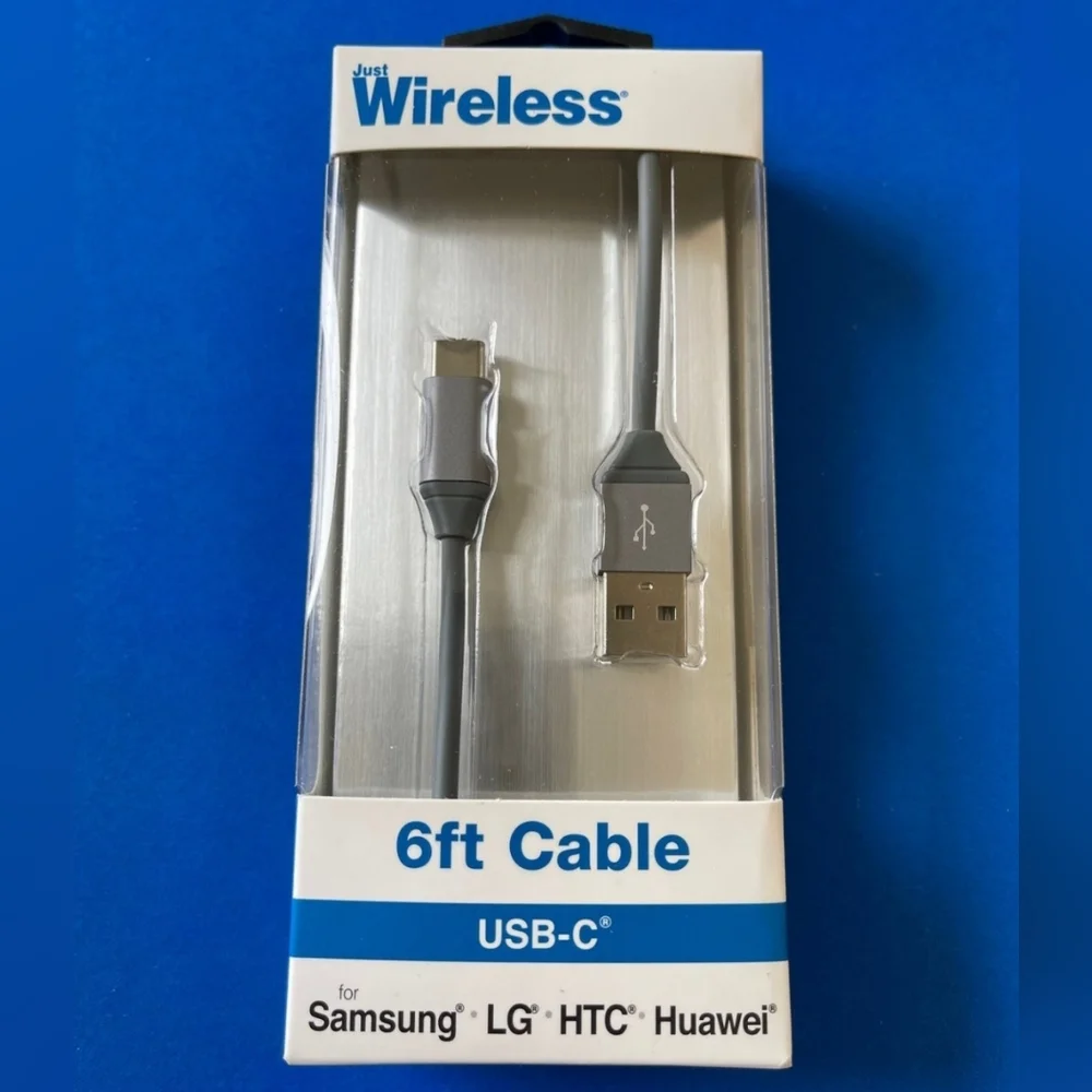 6-FT Just Wireless USB-C Charging Cable (GRAY)